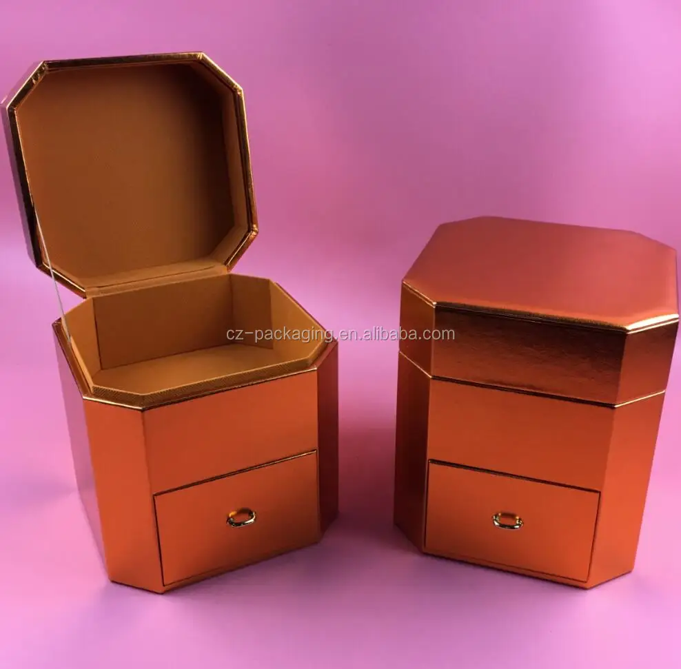 luxury flower rose box with drawer