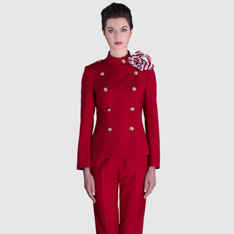
wholesale Flight Attendant Hat And Airline women Uniforms Sets 
