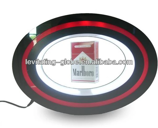 2015 oval shape floating levitating display with lighting red circle, from the largest floating factory in shenzhen EG&D