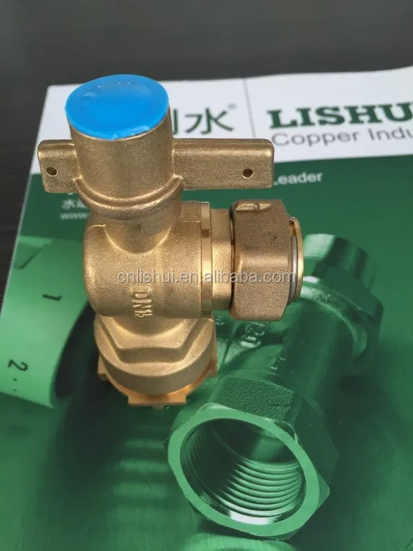 Coupling Connection Angle Brass Lockable Ball Valve