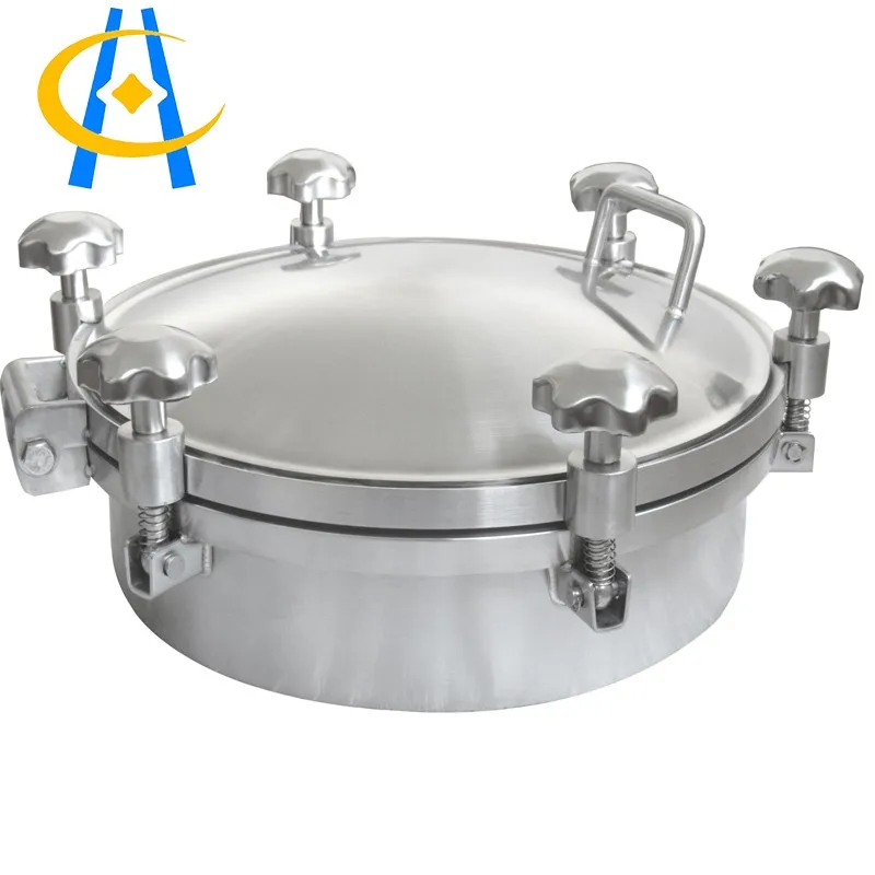 
NEW HC Sanitary grade pressure vessel round Silicon/PTFE/EPDM manhole covers/resessed manhole cover for tank and vessel 