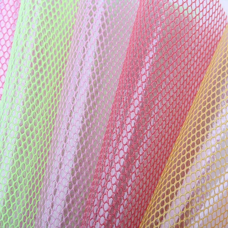 300gsm polyester PVC mesh fabric for pencil case bags
