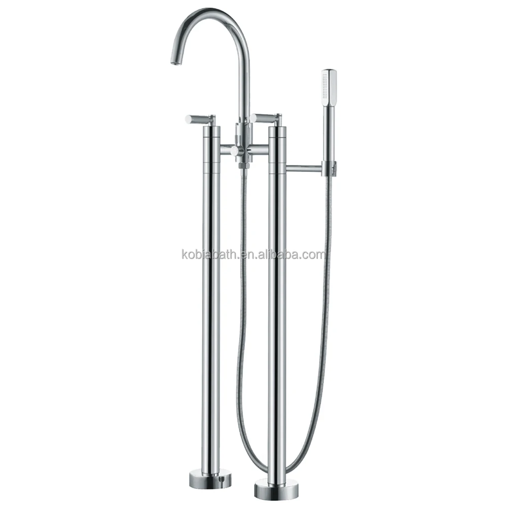KFT-07 sanitary ware solid brass chrome plated upc bathtub faucet floor standing bathtub mixer