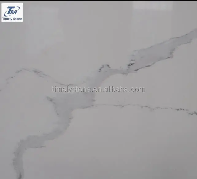 
engineering kitchen countertop artificial calacatta quartz stone slab 