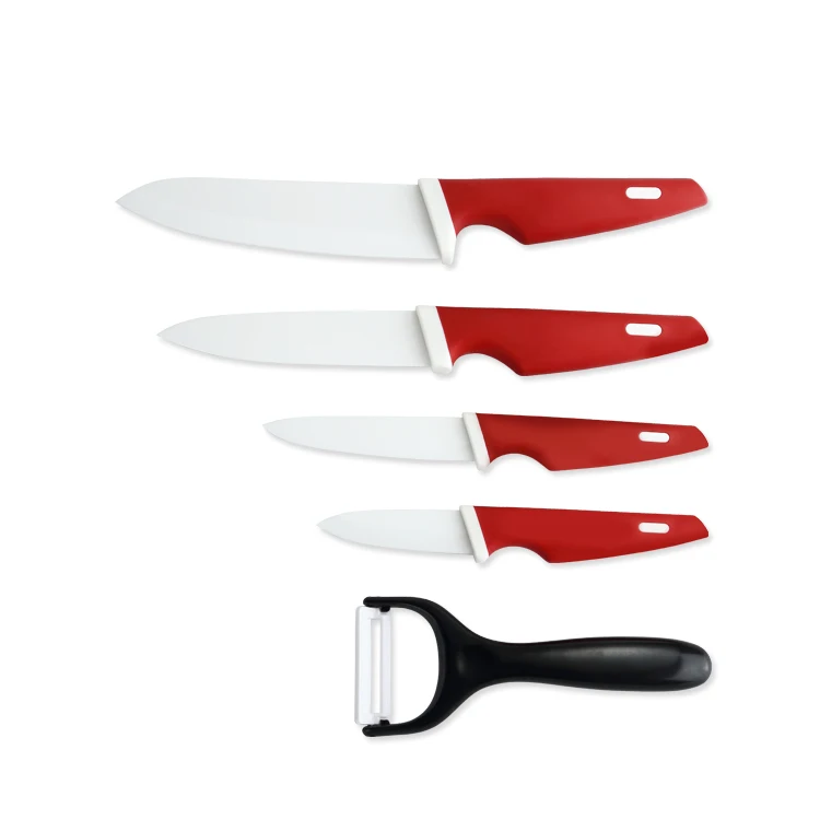 Cheap Ceramic Zirconia Blade Acrylic Holder Colorful Ceramic Knife Set