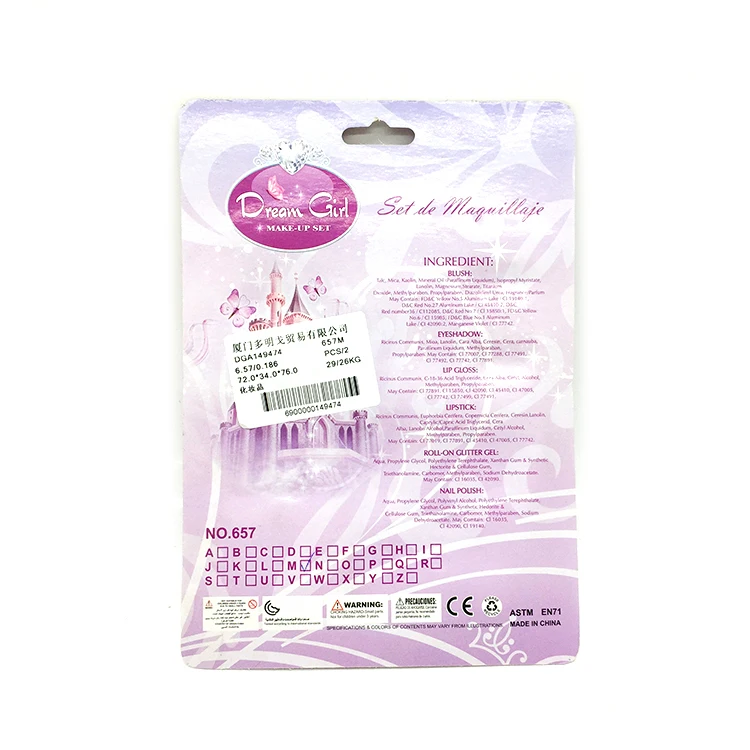 Children makeup plastic cosmetic set toys