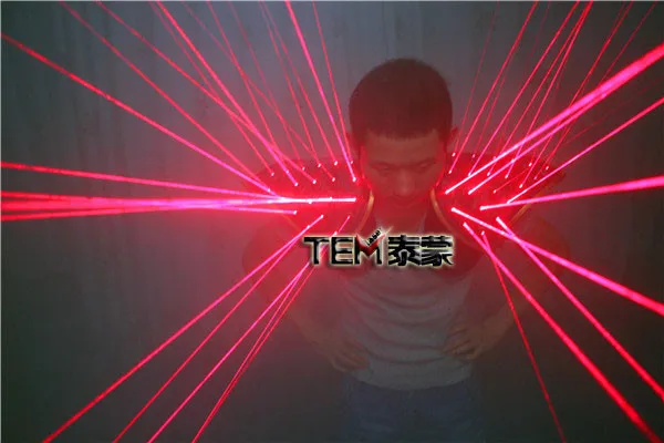Red Laser Robot Suit Light Up LED Vest, Luminous Waistcoat LED Robot Costume For Laser Show Party