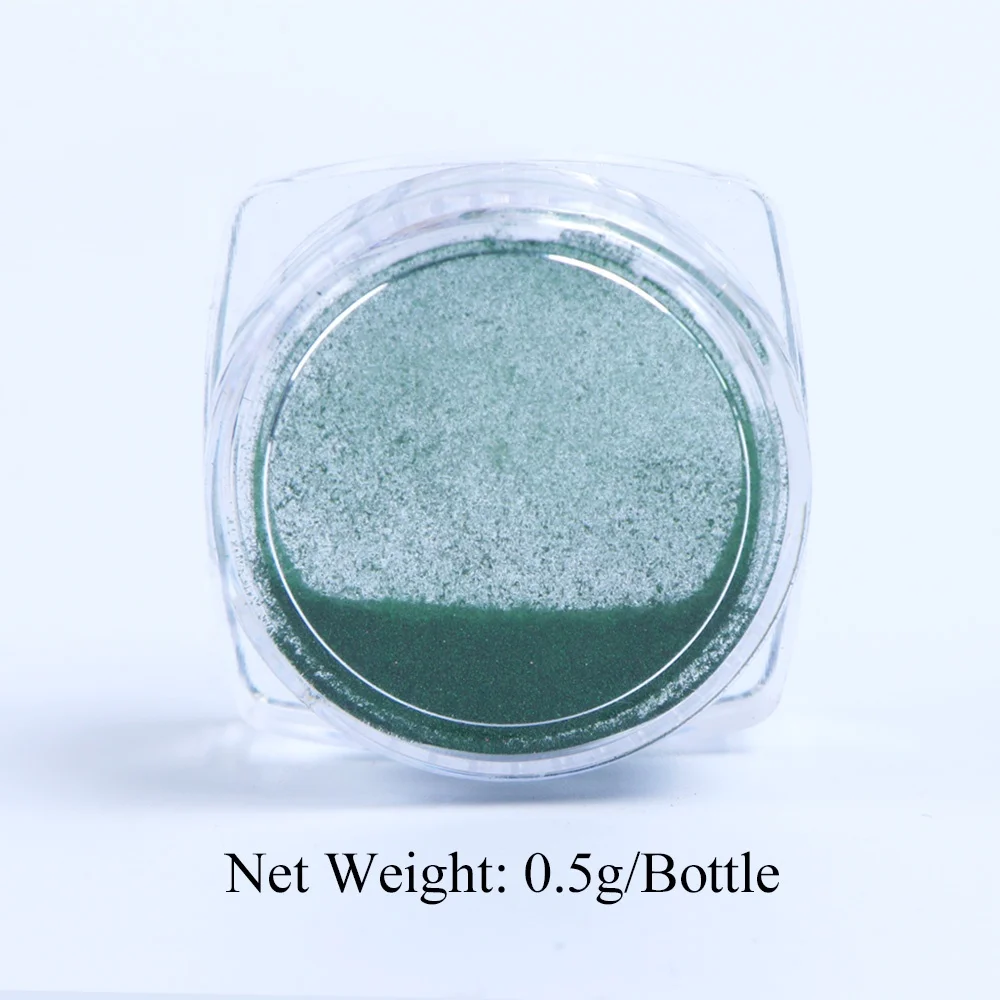 
0.5g Nail Mirror Glitter Powder Metallic Color Nail Art UV Gel Polishing Chrome Flakes Pigment Dust Decorations Nail Powder 