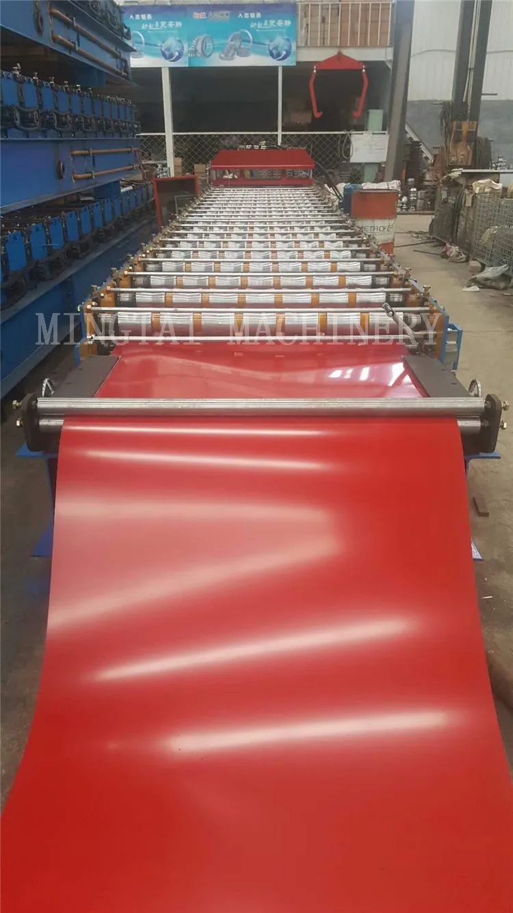 Suitable many material at least 15 years life time glazed iron tile roofing sheets roll forming machine equipment
