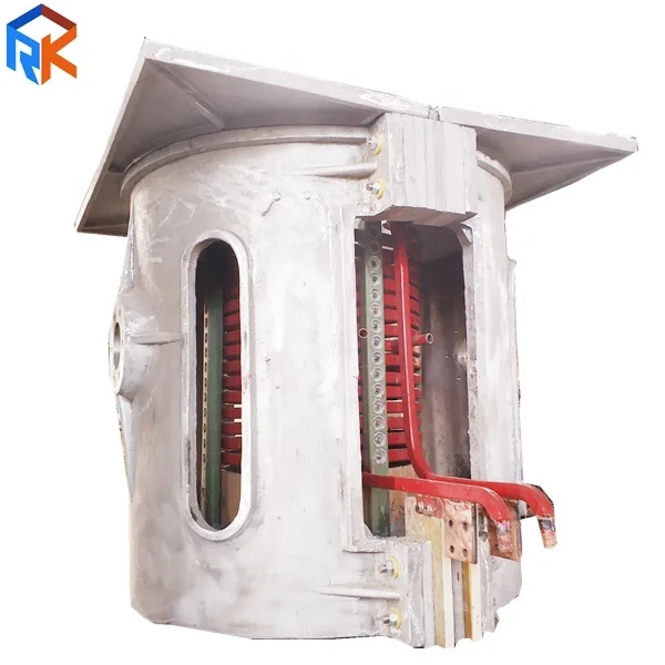 2T intermediate frequency aluminium shell induction melting copper electric furnace