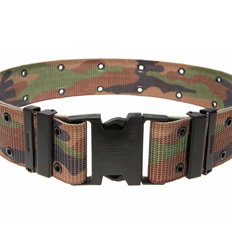 wholesale Classic heavy weight military nylon web army belt with plastic buckle
