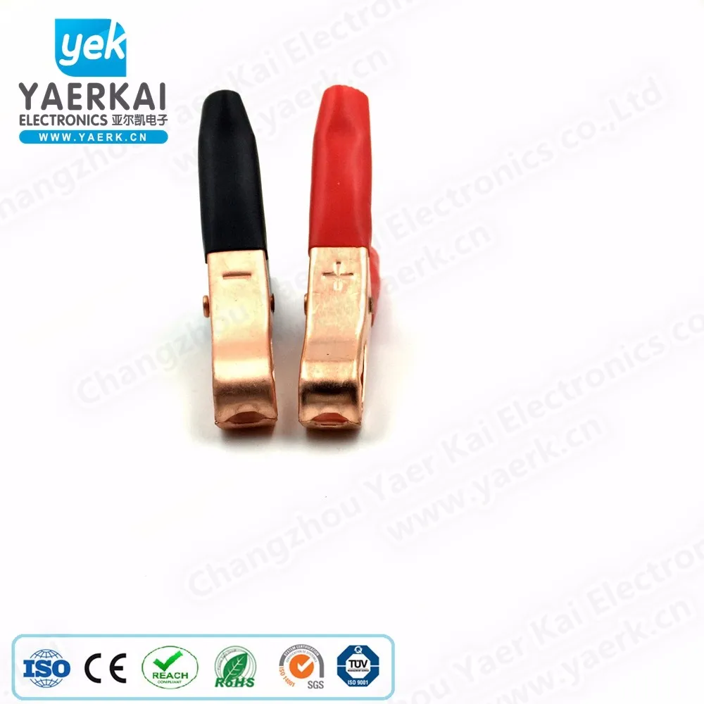 
Custom logo design 75A solid copper battery clamp alligator clip for wholesale 