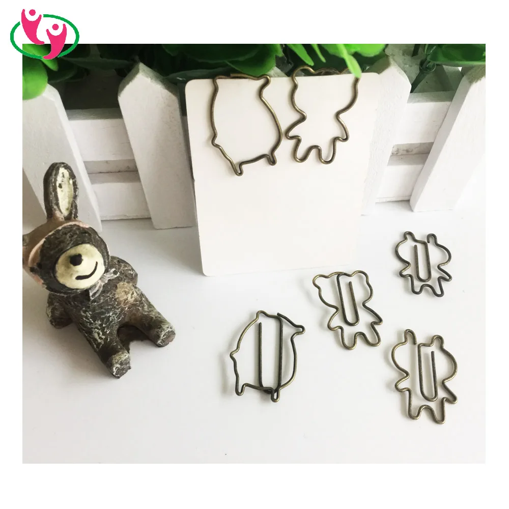 
Quality Novelty Animal Shaped Antique brass Bronze Paper Clips 