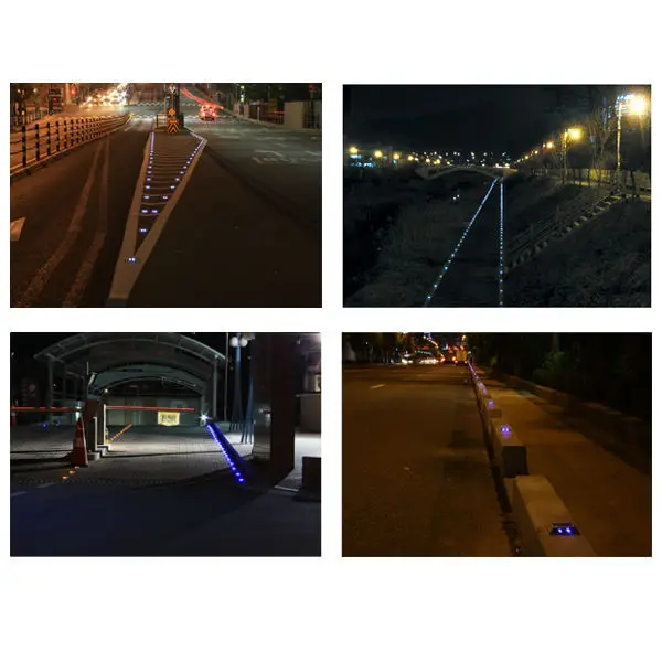 Completely Waterproof IP68 Solar Powered (Charging) LED Reflective Road Stud(Pavement Marker / Cat Eyes) MS-200D(Aluminum Alloy)