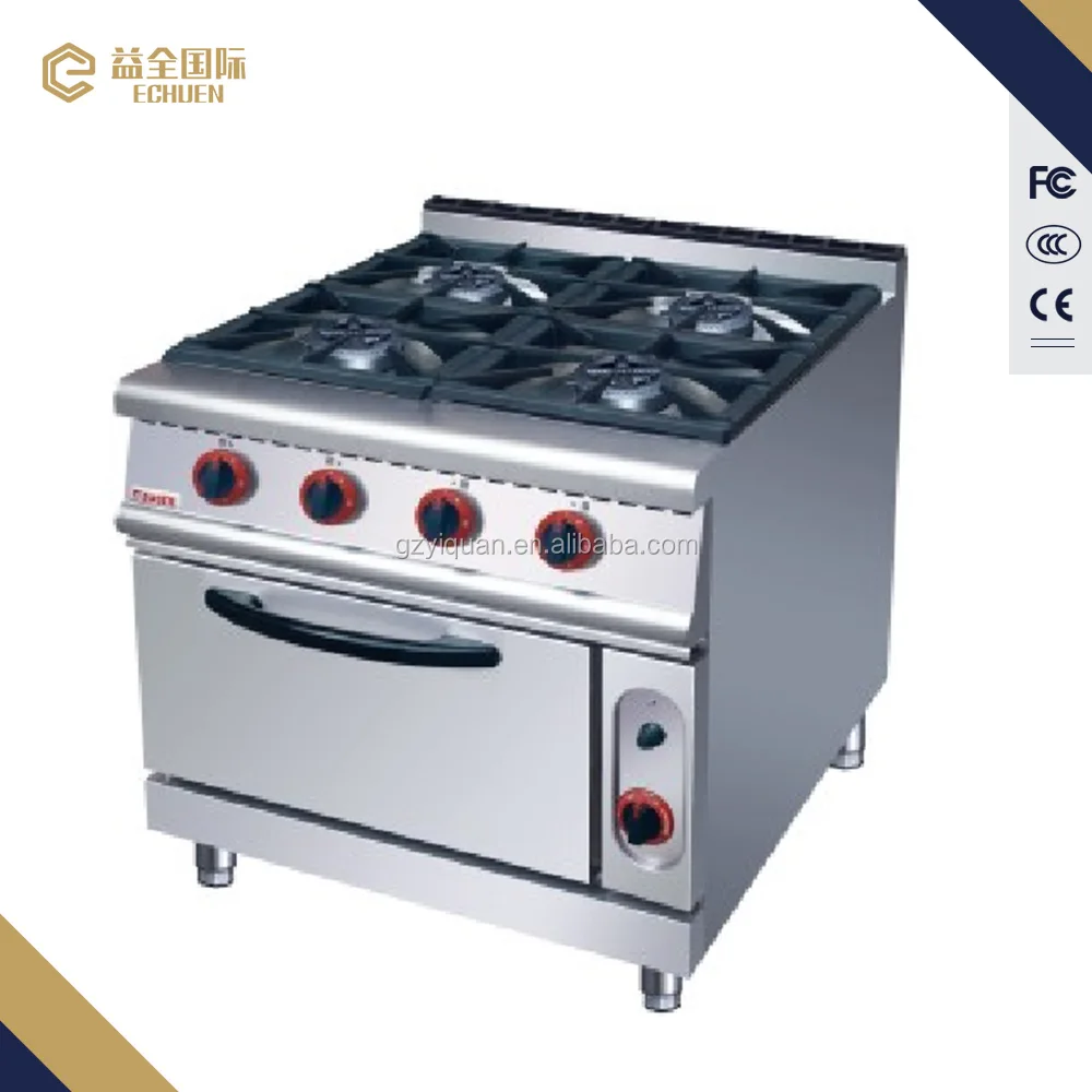 USRA4 Stainless Steel Heavy Duty 4 Burner Viking Gas Range with Cabinet