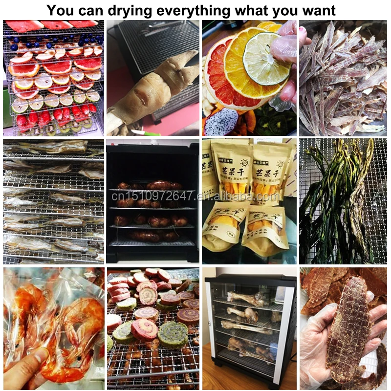 110-240V Digital Timer 10 Stainless Steel Rack Food dehydrator Fruit Peanut Pet Food Drying Machine Commercial Food Dryer