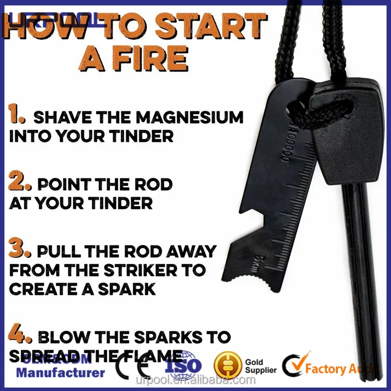 new generation Steel Flint Magnesium Stone Fire Starter Safe and Durable Survival Kit DHL Freeshipping