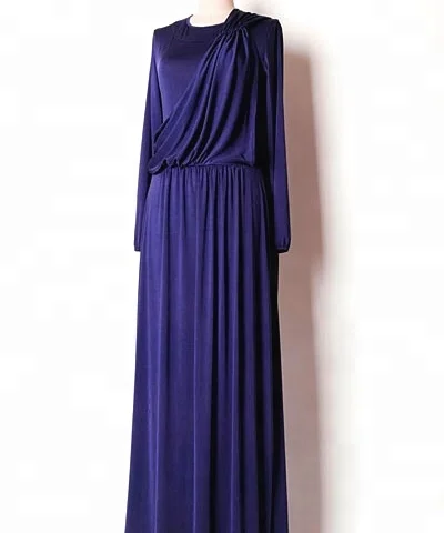 Islamic  women  lady abaya kaftan  muslim long  sleeve  maxi dress