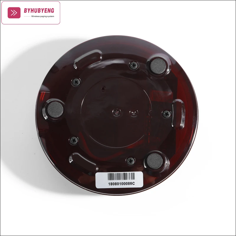BYHUBYENG 1 Keypad Transmitter+10 Coaster Pagers Pager Restaurant Calling System Wireless Guest Paging Queuing System Beeper