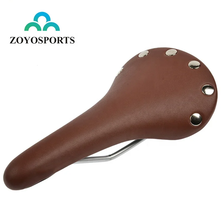 
 Винтажное кожаное велосипедное седло ZOYOSPORTS, спортивное седло для шоссейного велосипеда MTB, черное, коричневое велосипедное седло, велосипедное седло  