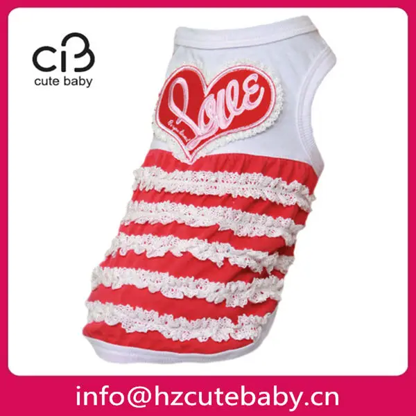 heart summer pet clothes