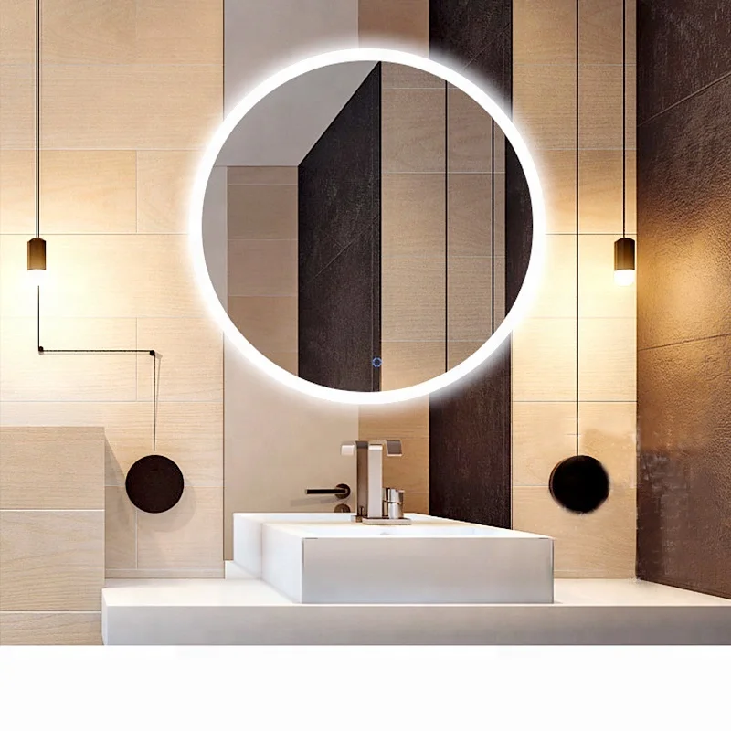 frameless fogless bathroom smart led mirror for hotel