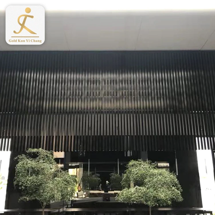 Indoor Hotel Restaurant SS Ceiling Mount Hanging Luxury Decorative Steel Pipe Partition Design