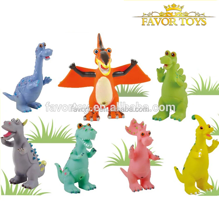 Wholesale eco friendly dinosaur 5 inch soft kids small rubber animal toys