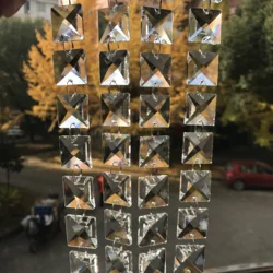 Хрустальная люстра 14 мм, цепочка с квадратными бусинами, гирлянда для окон, занавеска