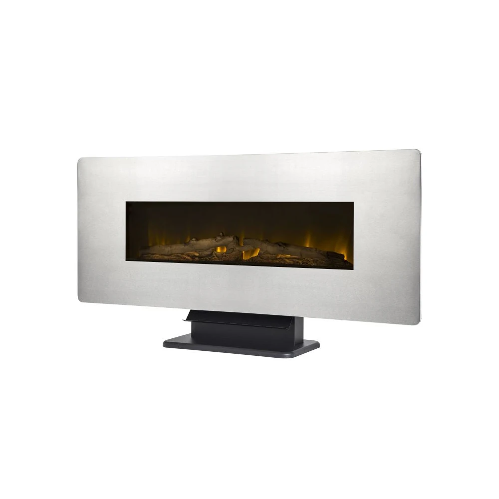 Домашний стенд для телевизора из нержавеющей стали и электрический камин Frente Chimenea