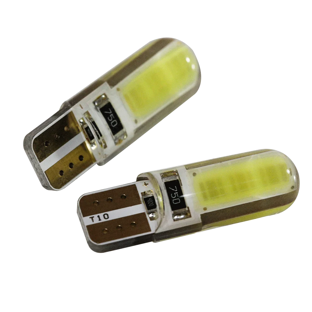 KEEN newest silicone T10 led cob bulbs 194 168 w5w 6smd car auto interior reading light clearance parking lights bulb