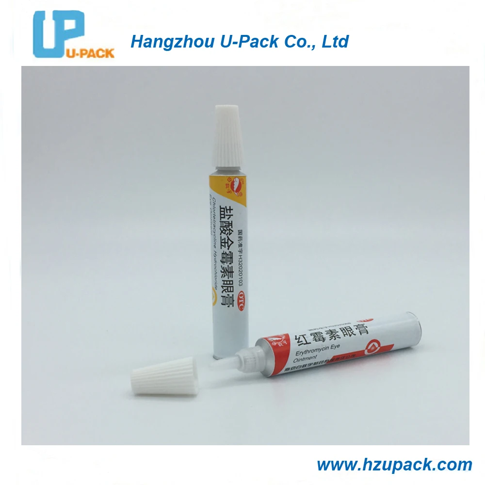 3g, 5ml Empty Ointment Aluminum Collapsible Packaging Tube with Extended Nozzle