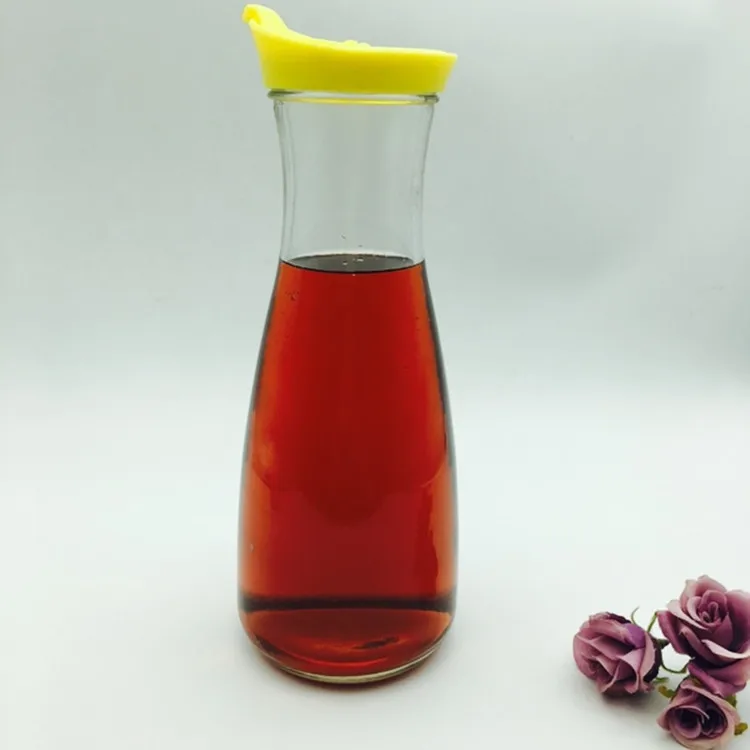 1 L 1000ml  Bpa Free Fruit Juice Preserving Wide Mouth Glass Bottles Plastic Screw Lids