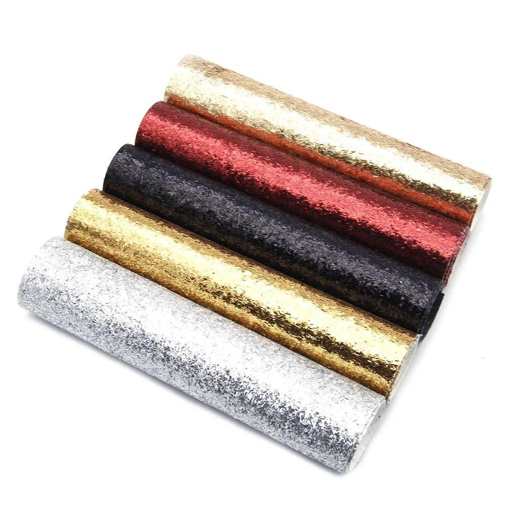 Chunky Glitter Leather Fabric For Making Shoes Bags Wall Paper 5752