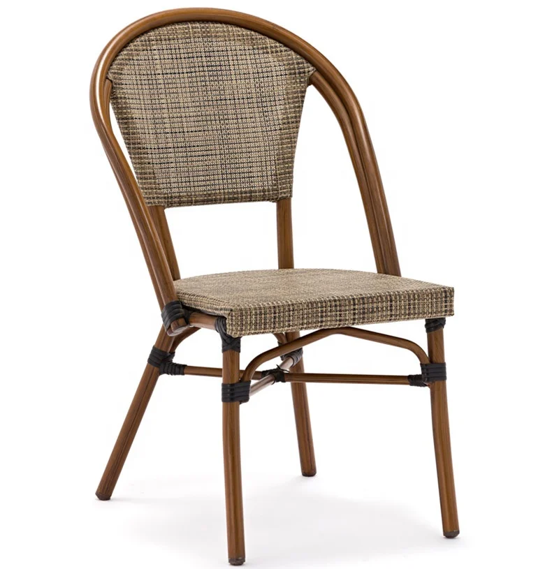 wholesale fabric aluminum chair outdoor furniture fashion design for hotel shop restaurant cafe garden