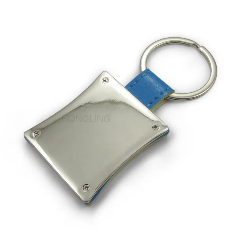 
Wedding souvenir PU leather with photo custom keychain tourist key holder 