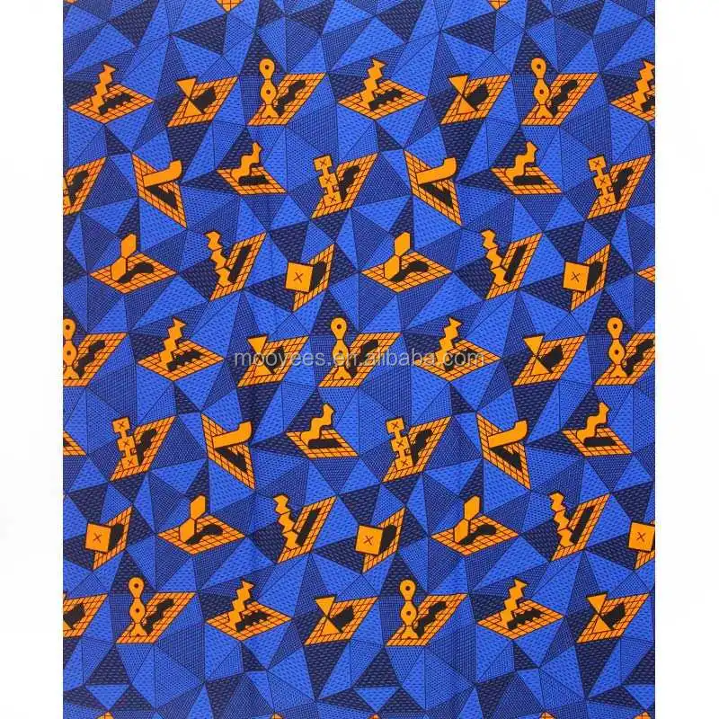 Сине-белая элегантная красивая НАСТОЯЩИЙ высококачественный принт африканская восковая ткань для одежды