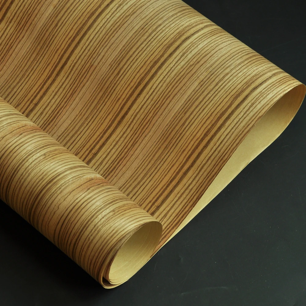 
2018 New Product Natural Zebrano Flexible Craft Paper Back Wood Veneer Stock Available 