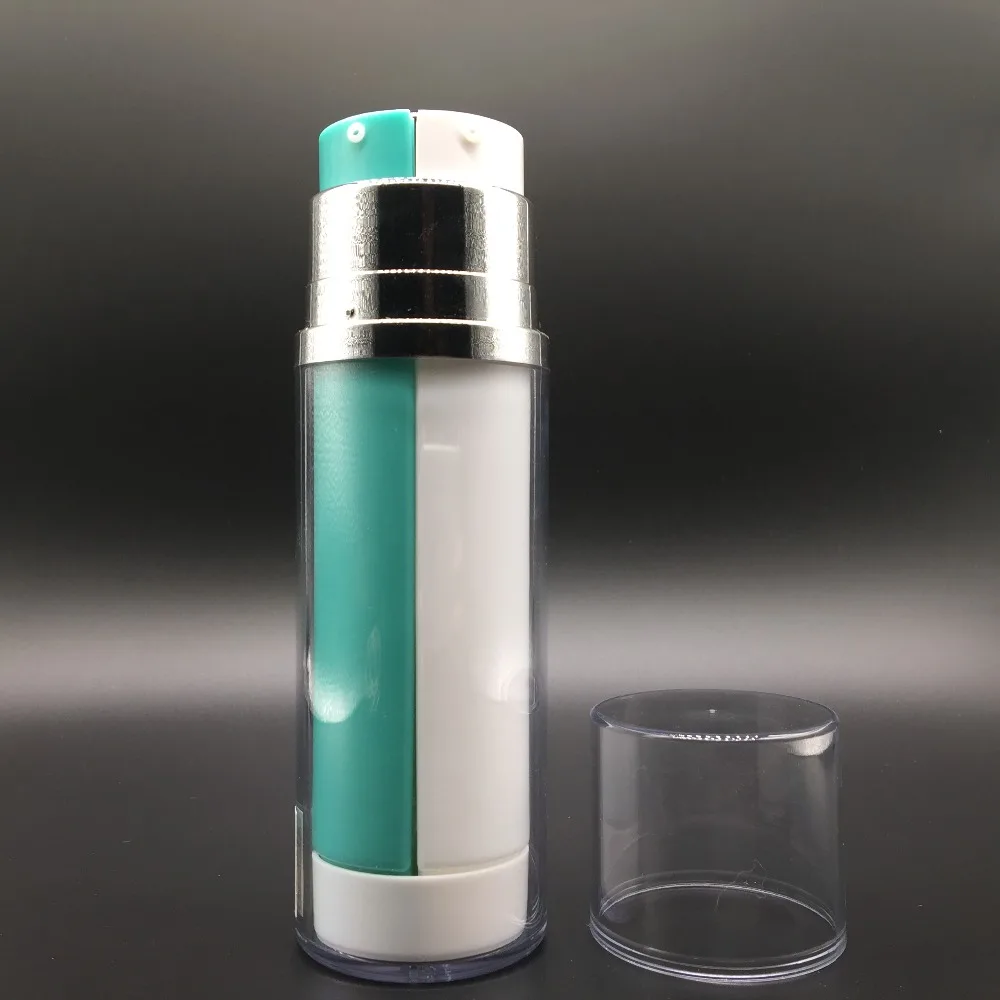 double tube luxury pump bottle 150ml for day and night cream