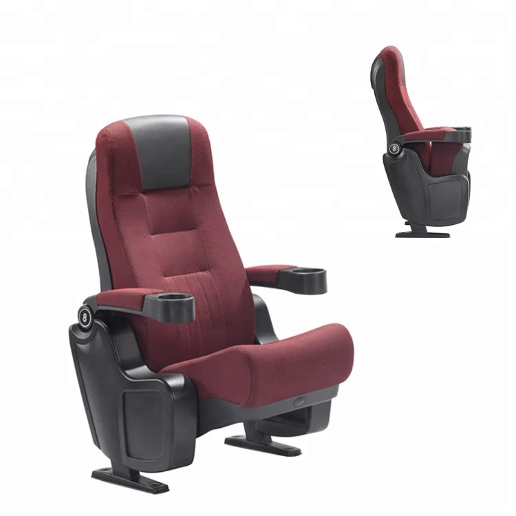 3D vip movie theater seat folding cinema chairs with cup holder