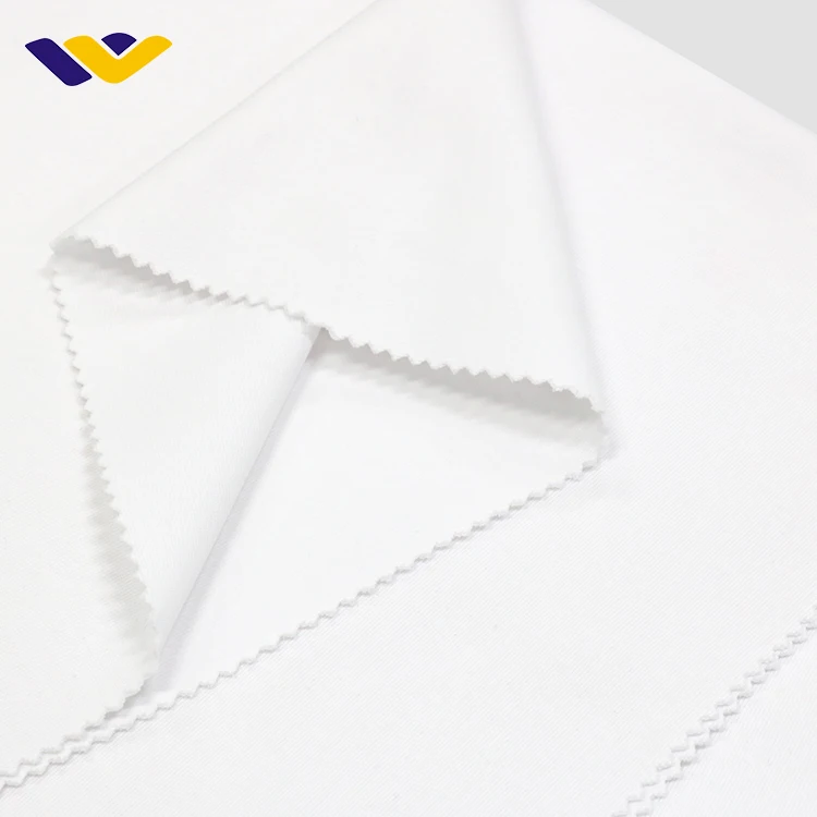 32s Plain dyed recycle knit interlock fabric Cotton Spandex shirting fabric Stock for cotton garment