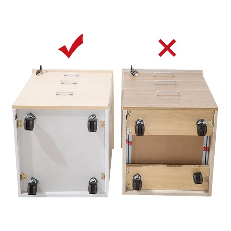 Поставщик офисной мебели, деревянный подвижный шкаф с 3 ящиками для хранения на заказ