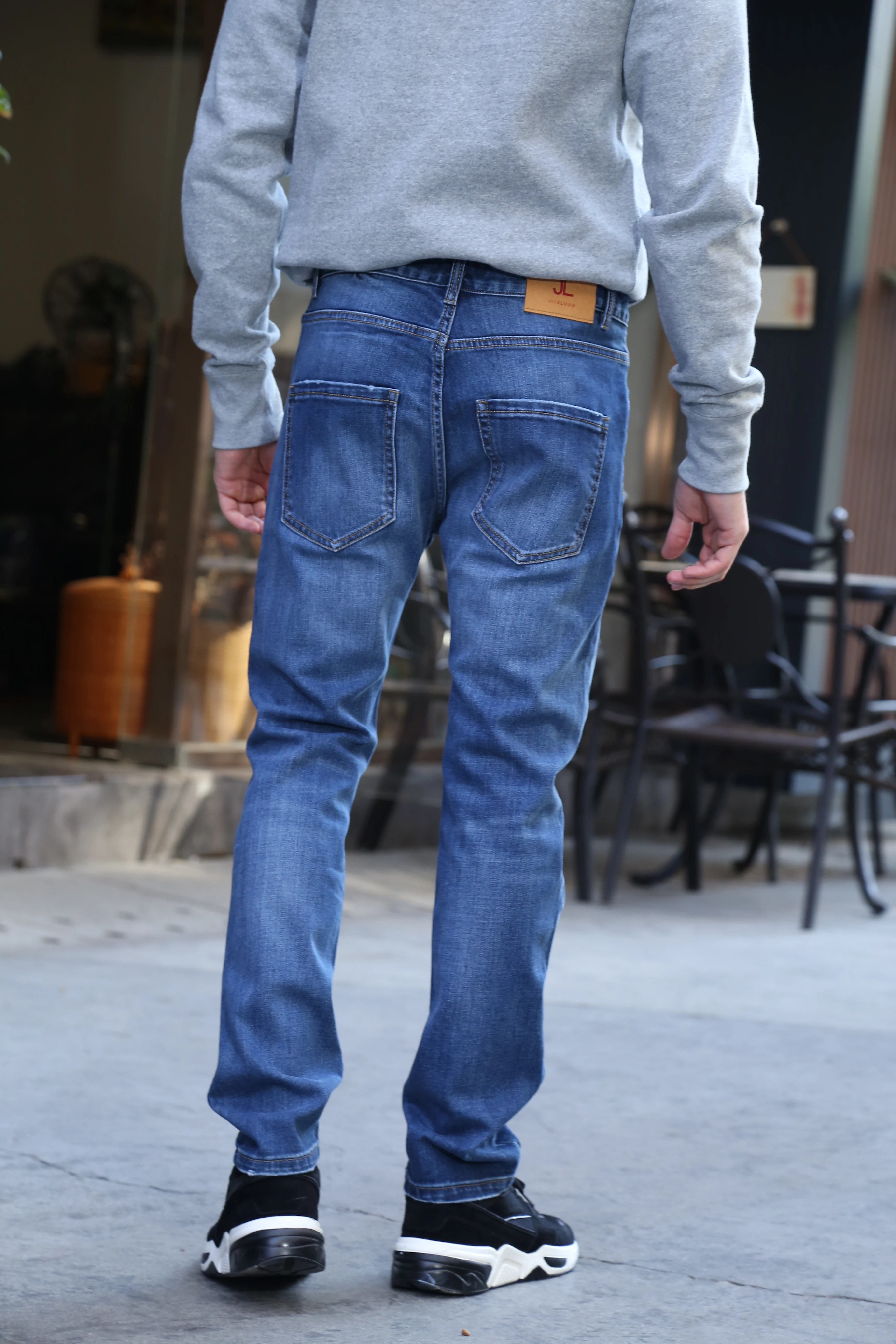 Men Stretch Denim jeans Pants Biker Trousers Original baggy Straight Leg Jeans for men Manufacturer wholesale