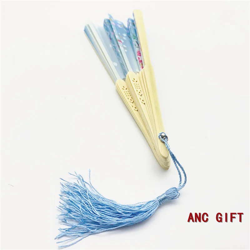
Promotional Asian Bamboo Silk Souvenir Sublimation Custom Nylon Wooden Folding Hand Fan 
