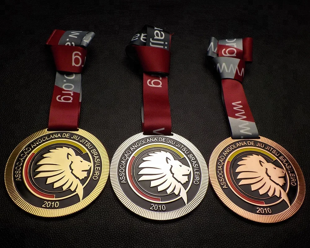 Metal Jiu-Jitsu Gold Silver Copper Award Medal Medallion