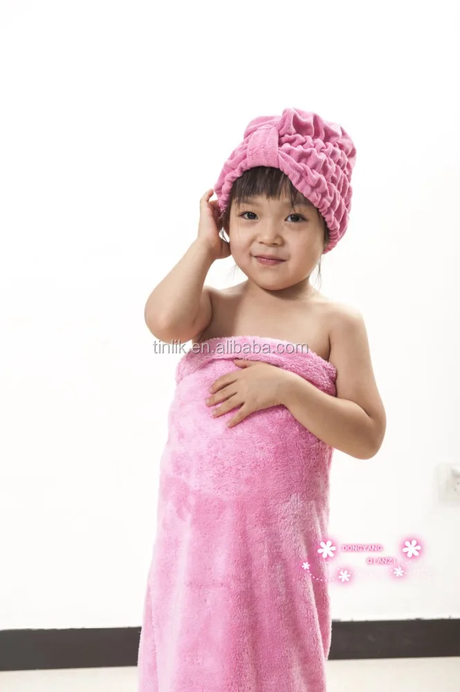 300gsm Coral Fleece 100% Microfiber Weave Hair Dryer Cap Hair dry towel