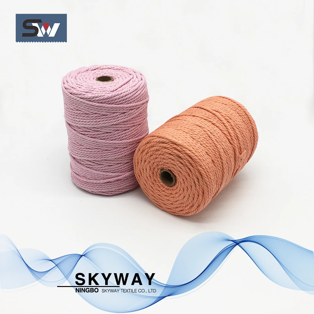 4mm color dyed twine cotton rope