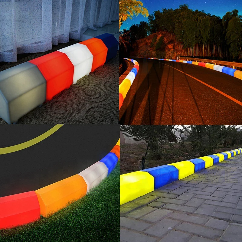 Wholesale sidewalks illuminated PE led curbstone types for Landscaping