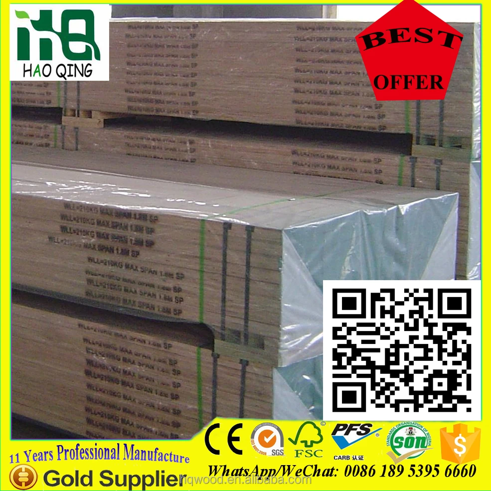 OSHA PROOF TESTED LVL WOOD SCAFFOLD BOARD