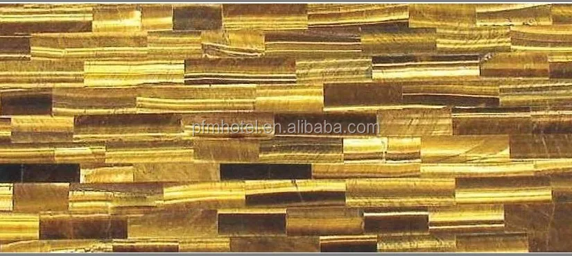 
wall and floor used yellow and green tiger eye gold gem stone slab 